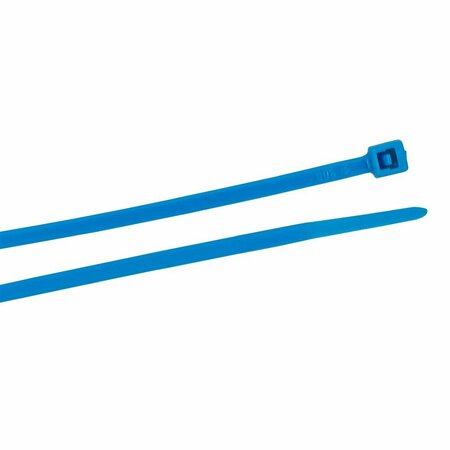 Forney Cable Ties, 4 in Blue Ultra Light-Duty 62006